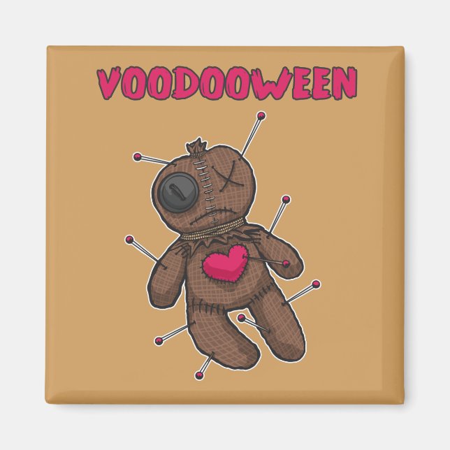 Imã Boneca Voodoo - Brinquedo de Halloween (Frente)