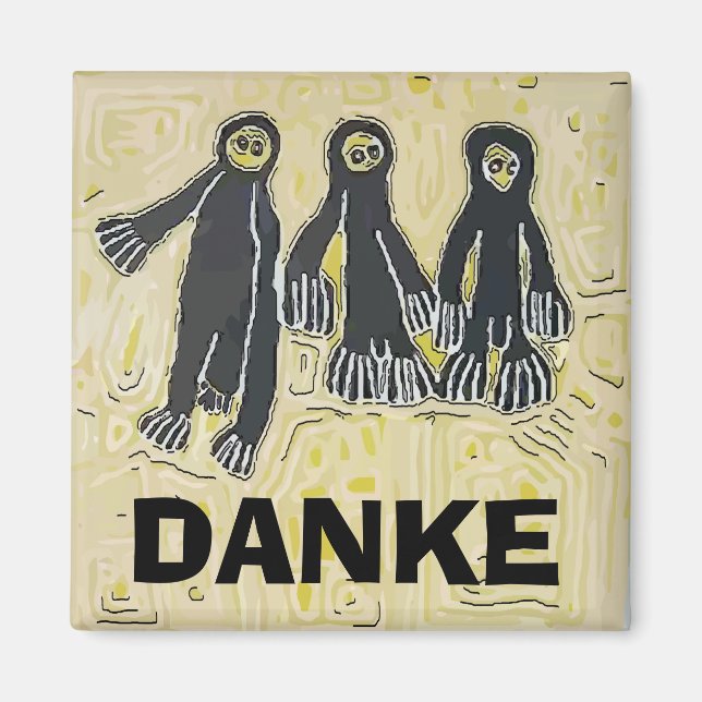 Imã Boneca Voodoo, OBRIGADOS, Personalizar (Frente)