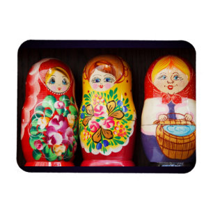 Ímã Bonecas coloridas de Matryoshka