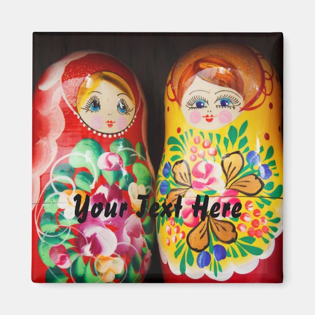 Imã Bonecas Coloridas Matryoshka (Frente)