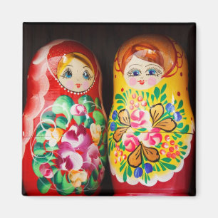Imã Bonecas Matryoshka Coloridas