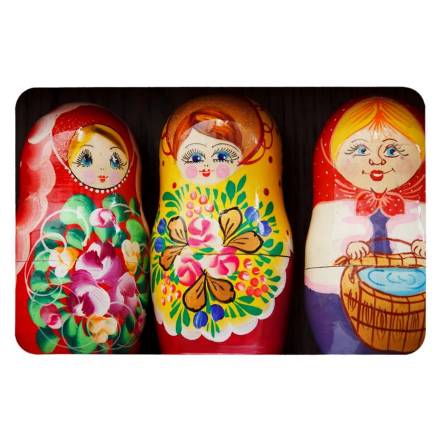 Ímã Bonecas Matryoshka Coloridas (Horizontal)
