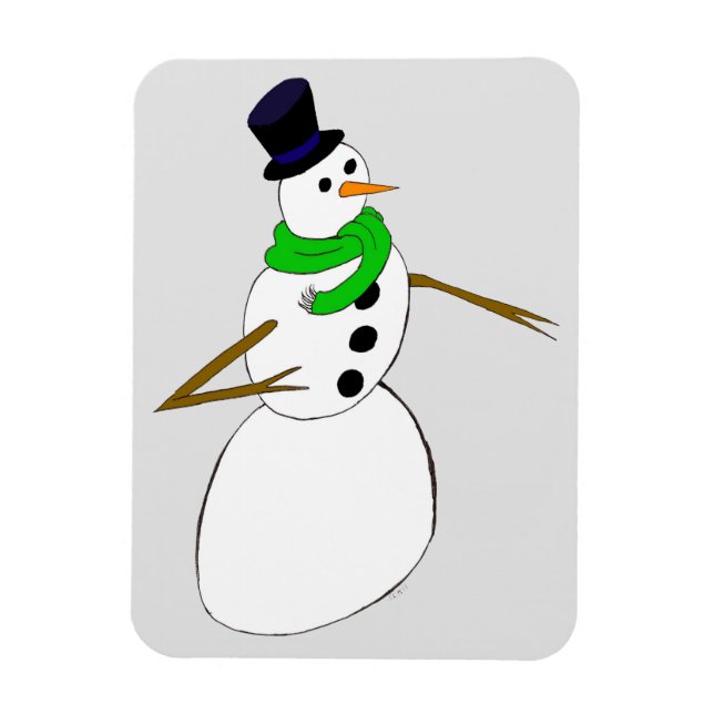Ímã boneco de neve (Vertical)