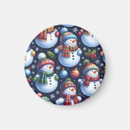 Imã Boneco de Neve Aconchegante Festivo