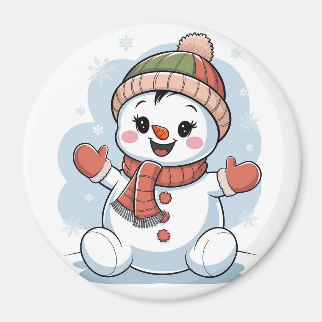 Imã Boneco de Neve Bebê (Frente)