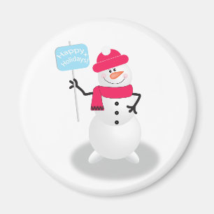 Imã Boneco de neve boas festas