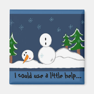Imã Boneco de Neve com Dito