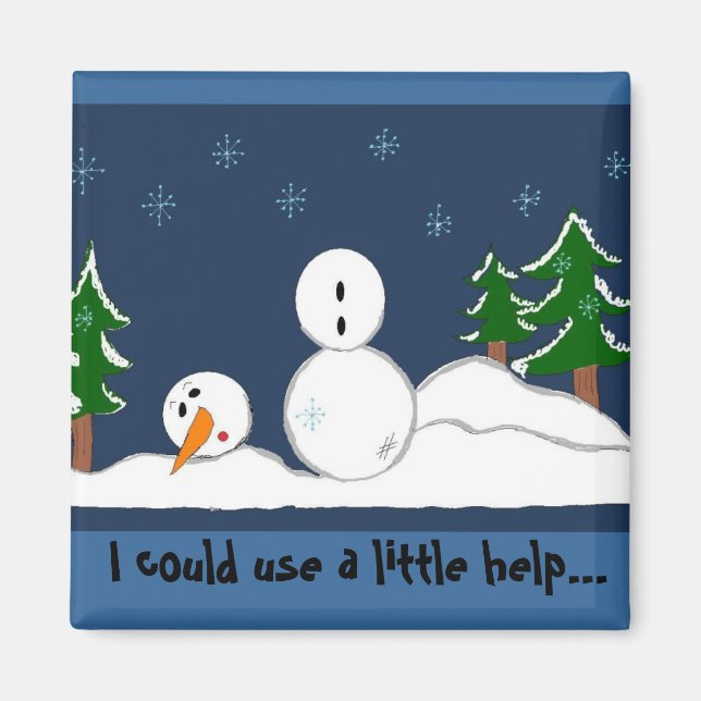 Imã Boneco de Neve com Dito (Frente)