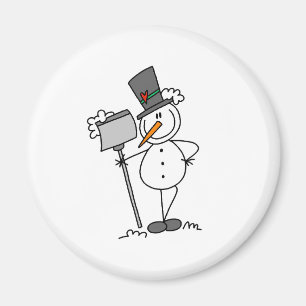 Imã Boneco de Neve com Pá