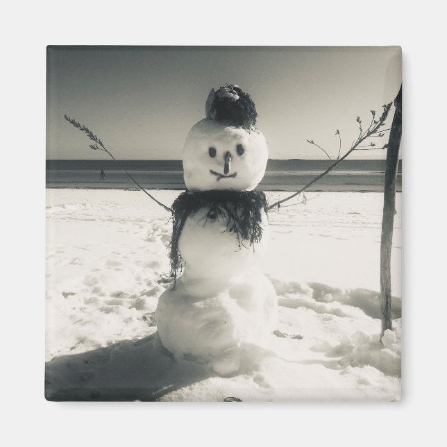Imã boneco de neve da costa (Frente)