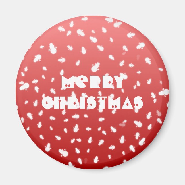 Imã Boneco de Neve de Natal (Frente)