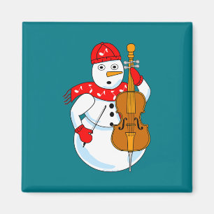 Imã Boneco de Neve de Violoncelo