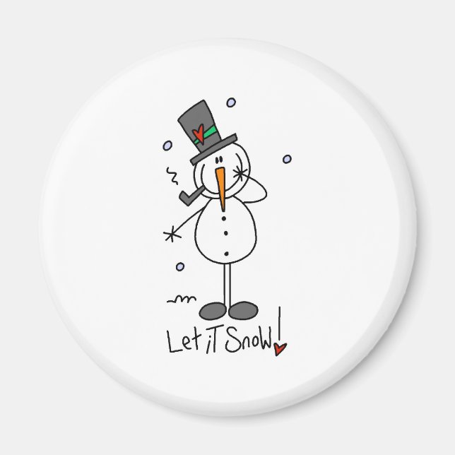Imã Boneco de Neve Deixe Nevar (Frente)