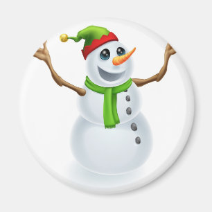 Imã Boneco de neve do Natal feliz