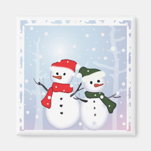 Imã Boneco de neve do país das maravilhas do inverno