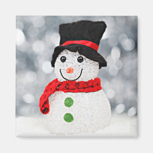 Imã Boneco de neve do país das maravilhas do inverno