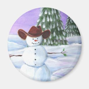 Imã Boneco de neve do vaqueiro