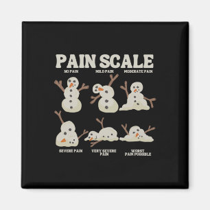 Imã Boneco de Neve Escala de Dor Enfermeira Natal Xmas
