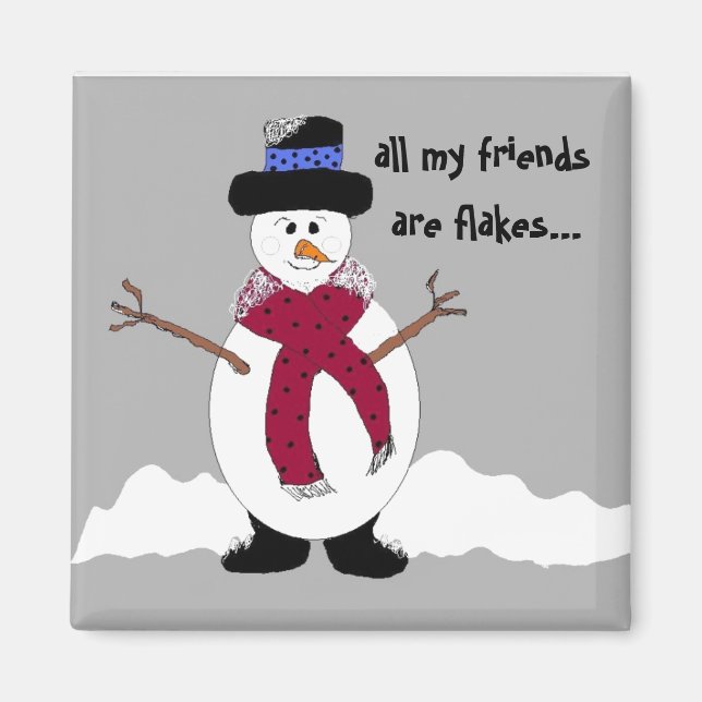 Imã Boneco de Neve Flocodeneve (Frente)