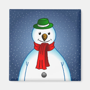 Imã Boneco de Neve Fofo & Alegre