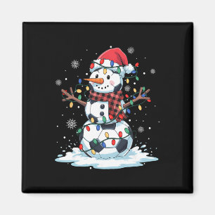 Imã Boneco de Neve Jogador de Futebol Chapéu do Papai