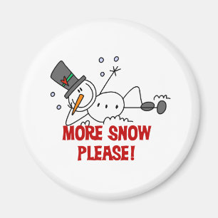 Imã Boneco de Neve Mais Neve Por Favor