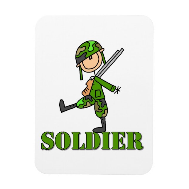 Ímã Boneco de Soldado em Palito (Vertical)