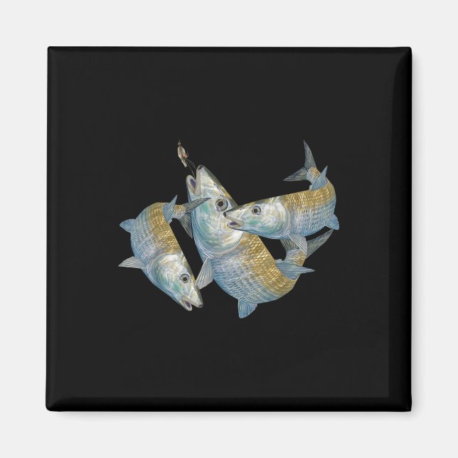 Imã Bonefish Hunting A Salt Water Fly Fishing &amp; De (Frente)