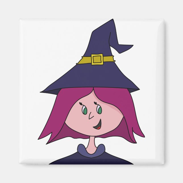Imã Bonita Bruxa Jovem Halloween (Frente)