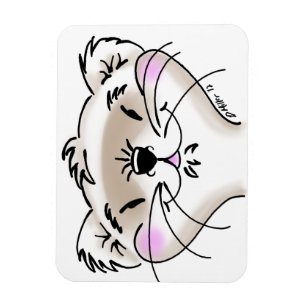 Ímã Bonita Cartoon Ferret Face