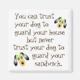 Imã Bonita Cartoon Puppy e Cachorro Engraçado Dizendo