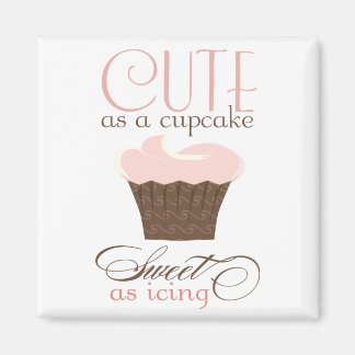 Imã Bonita como cupcake! Rosa e Castanho