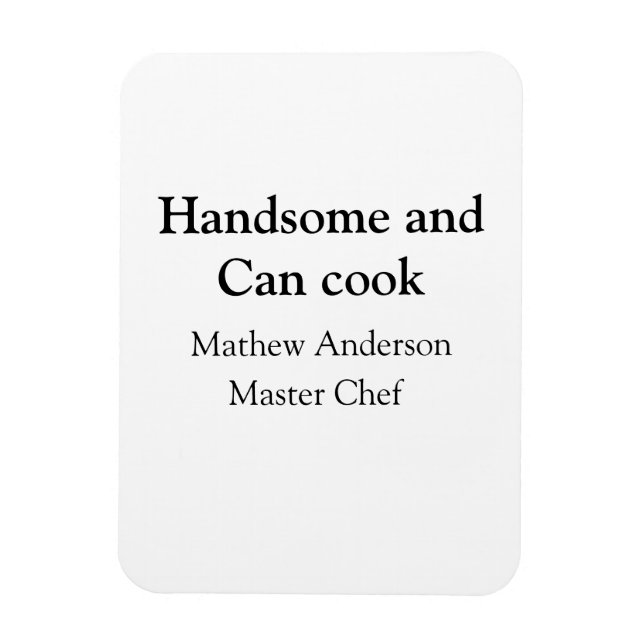 Ímã Bonita e pode cozinhar a data de chef mestre de ad (Vertical)