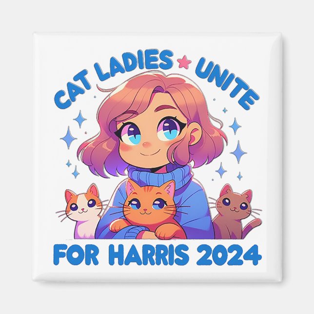 Imã Bonita Engraçada Menina Infantil Lady Unite Harris (Frente)