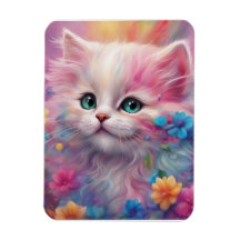 Bonita Gato Branco Fluffy