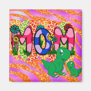 Imã Bonita Mãe Dinossauro Dia de as mães Saudação