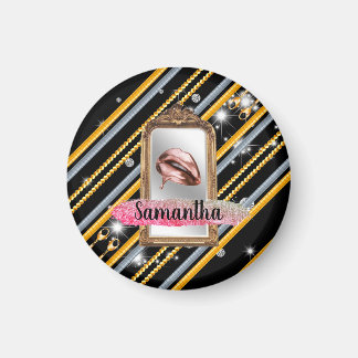 Imã Bonita Menina Dotada Personalizada para Chic Elega