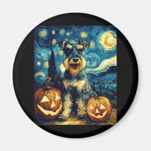 Imã Bonita miniatura Schnauzer Cachorro Halloween Jack