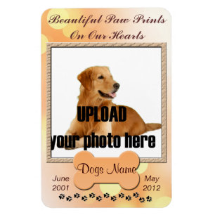 Ímã Bonita Paw Imprime em Nosso Memorial Do Cachorro