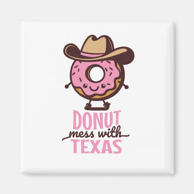Imã Bonita Rosquinha Mess com Foodie Cowgirl do Texas (Frente)