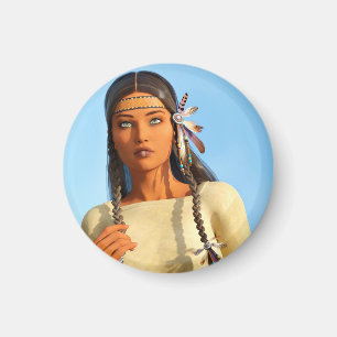 Imã Bonita roupa de Indígenas de mulher nativa america