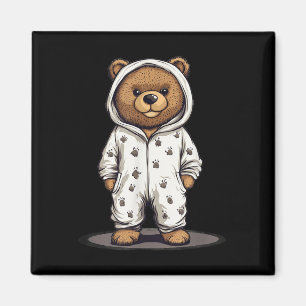 Imã Bonita Roupa De Pajama Para Pijamas E Urso De Tedd