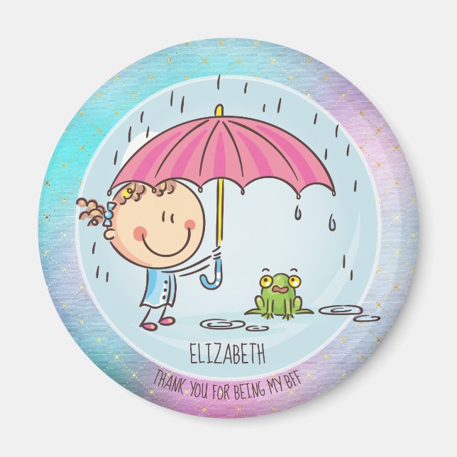 Imã Bonitas BFF Besties Kawaii presentes para garotas  (Frente)