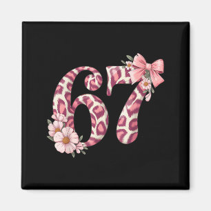 Imã Bonito 67 Meme Nk Laço Leopardo Floral Para Menina