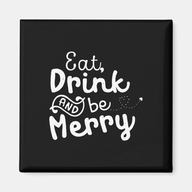 Imã Bonito &amp; Engraçado Comer Natal (Frente)