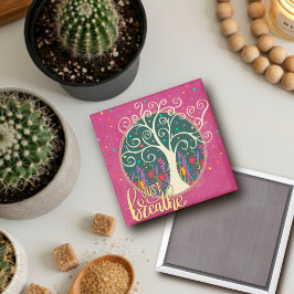 Imã Bonito árvore roxa apenas respira inspirividade