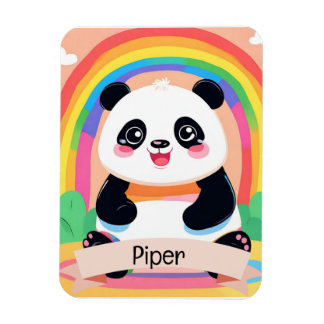 Ímã Bonito Bebê Panda Rainbow