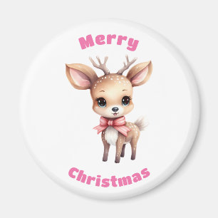 Imã Bonito Cartoon de Veado de Bebê Ilustração Natal