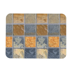 Ímã Bonito, Colorido, Quadrado, Azulejos de Pedra em L