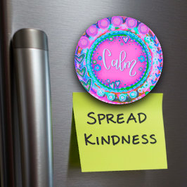 Imã Bonito Coração Rosa Calma Tendy Modern Divertido